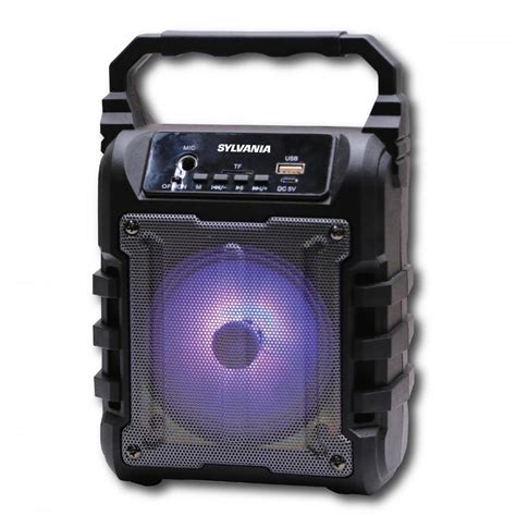 Sylvania Sp389 Bluetooth Speaker With Fm Radio Usb And Led Light