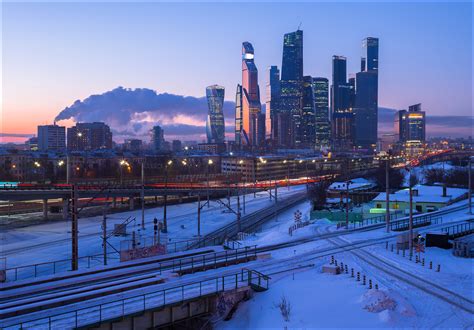 Wallpaper Sunset City Cityscape Night Architecture Moscow