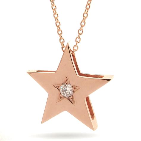Rose Gold Diamond Large Star Pendant Vendor Unknown Go Online To Visit