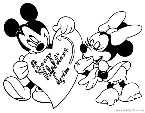 Mickey Valentine Coloring Pages Coloring Pages