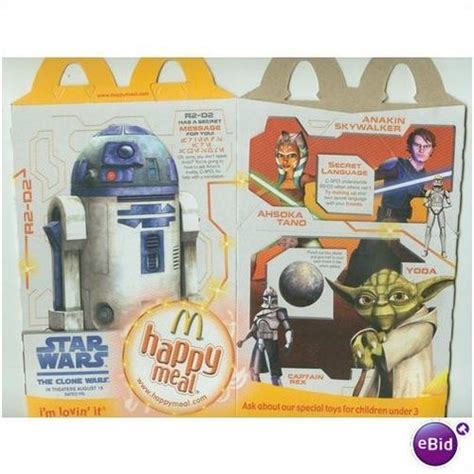 2008 Mcdonalds Star Wars The Clone Wars R2 D2 Happy Meal Box On Ebid