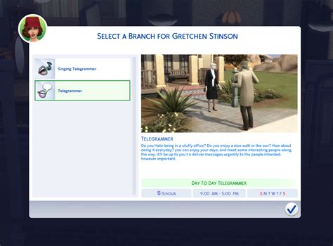 Mod The Sims Telegramming Vintage Career
