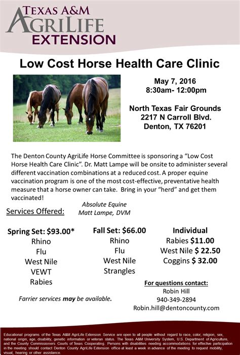 ✓ floater medical costs are skyrocketing. Low Cost Horse Health Care Clinic | Denton