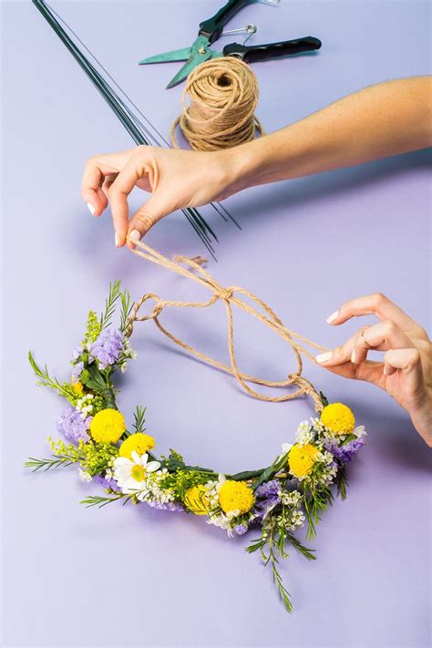 How To Make A Stunning Flower Crown In Under 20 Minutes Flower Crown Tutorial Diy Floral