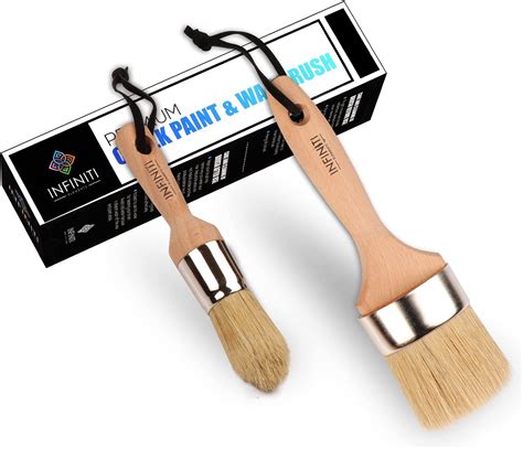 Professional Chalk And Wax Paint Brush 2pc Set Large Diy Painting