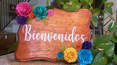 Bienvenidos Wood Sign Welcome Sign Home Decor Etsy