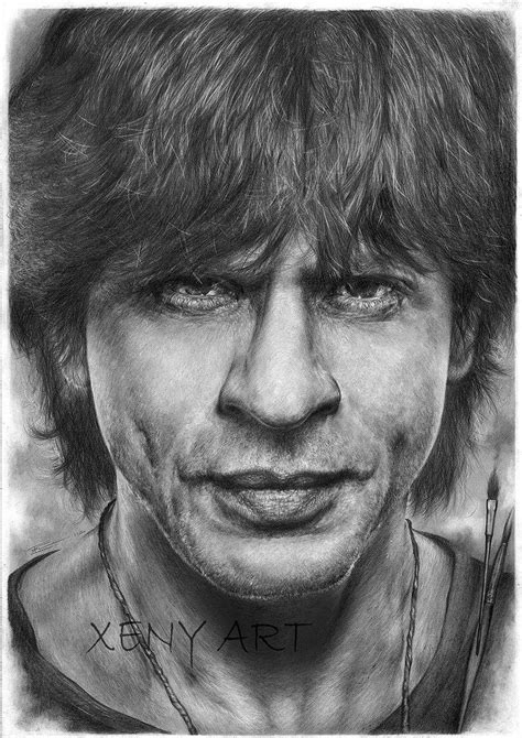 Custom Made Shah Rukh Khan Srk Drawing Pencil Sketch Art Portrait Sketches Portrait