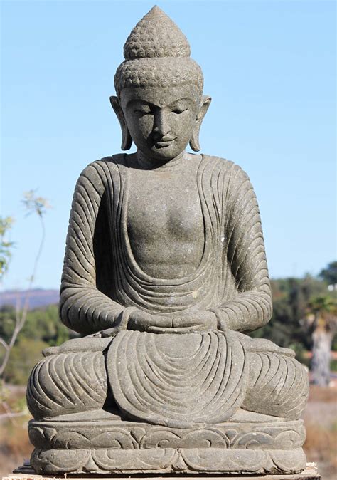 Sold Stone Meditating Garden Buddha Statue 41 86ls203 Hindu Gods