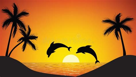 Dolphin Scenery Drawing