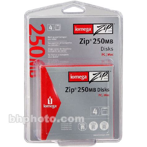 Iomega 250mb Zip Disk 4 Pack 32625 Bandh Photo Video