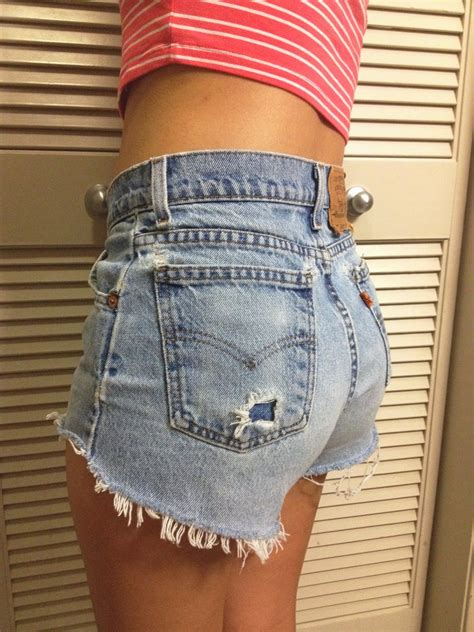Diy Denim Shorts From Dad Jeans Livin And Lovin