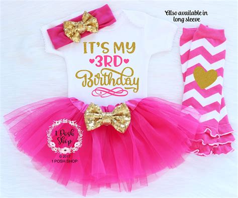 3rd Birthday Outfit Girl Third Birthday Outfit Girl Three Etsy