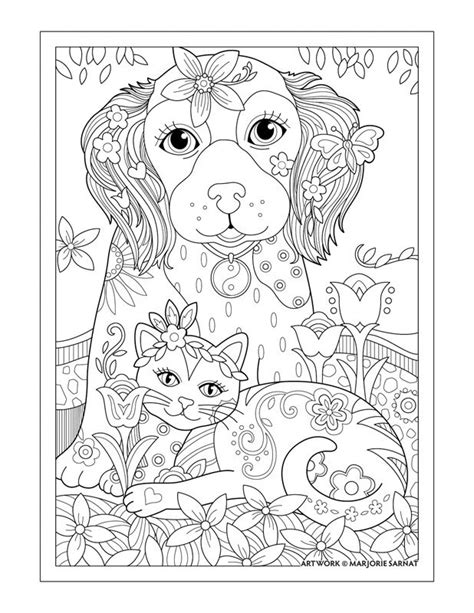 Color online with this game to color animals coloring pages and you will be able to share and to create your own gallery online. Pampered Pets | Dog coloring book, Dog coloring page, Cat ...