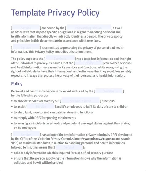 Free 5 Sample Privacy Notice Templates In Pdf Psd Ms Word