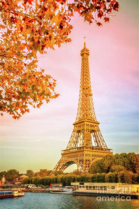 Paris Eiffel Tower In Autumn Photograph By Delphimages Paris