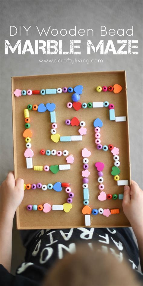 Diy Marble Maze With Wooden Beads Craft