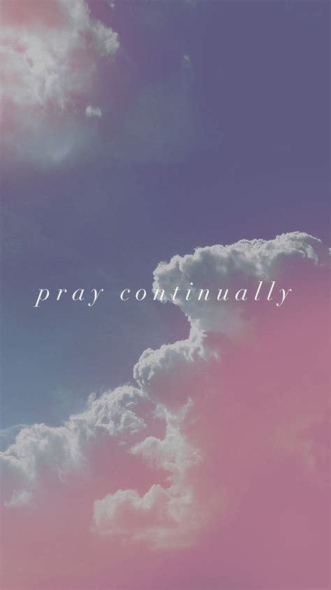 Pray Continually Pastel Aesthetic Clouds Background 1150x2048