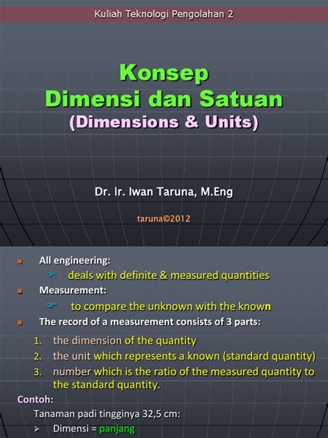 Konsep Dimensi Dan Satuan Dimensions And Units Pdf Mole Unit