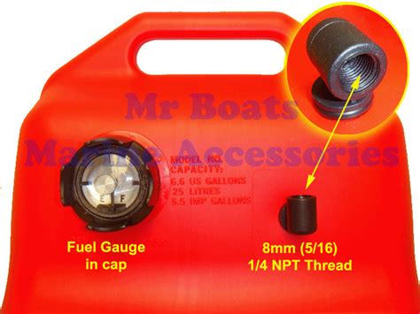 25 Litre Outboard Fuel Tank With Mercury Fuel Line Gauge