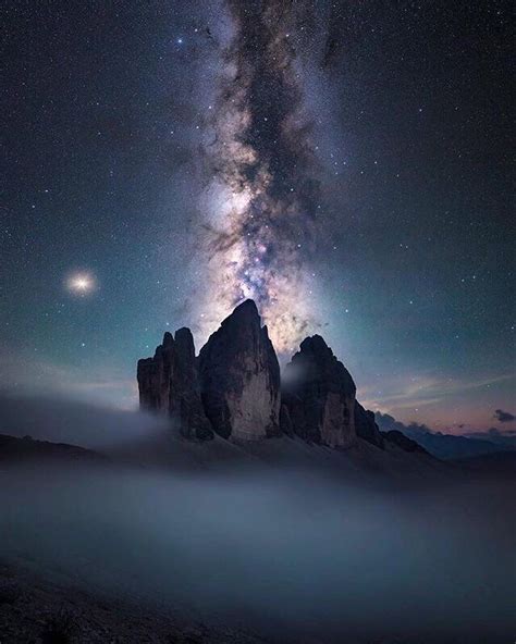 An Amazing Milkyway At Tre Cime Di Lavaredo South Tyrol Italy