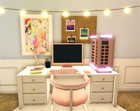 Bloxburg Girly Gaming Setup In 2022 Home Decor Decor Furniture