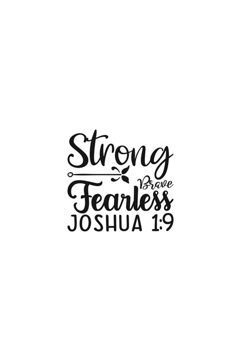 Strong Brave Fearless Joshua 1 9 Religious Church Notes Write And