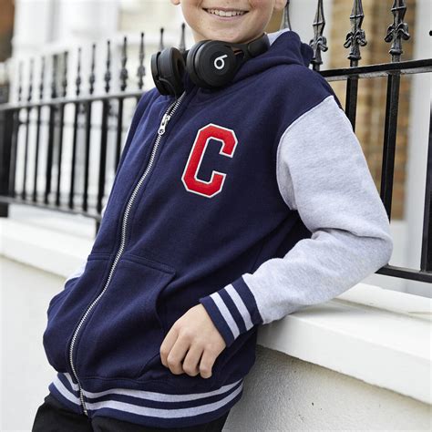 Personalised Hooded Embroidered Varsity Jacket By Malcolm And Gerald