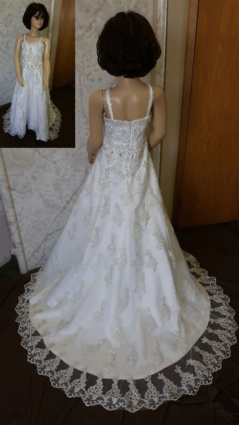 Exquisite Beaded Flower Girl Dress Designed To Match The Bride