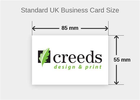 What size is a standard business card. What is a standard business card size? | Creeds UK