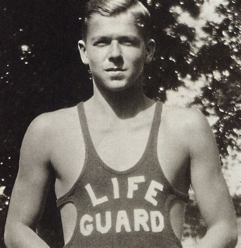 Ronald Reagan As A Lifeguard In Highschool Lifeguard Ronald Reagan Ronald