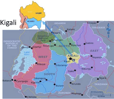 Kgl), about 12 kilometres (7 mi) east of the city. Administrative Map of Rwanda, Kigali city | Download Scientific Diagram