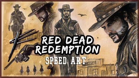 Red Dead Redemption John Marston Speed Art Painting