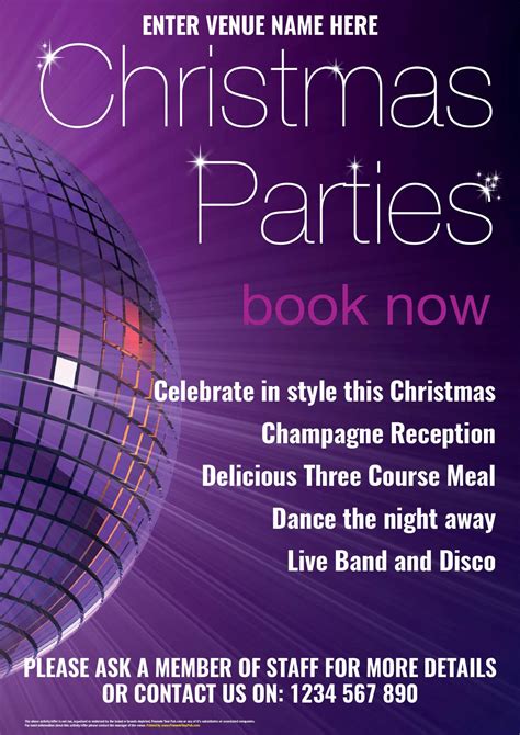 Christmas Parties Poster Promote Your Pub