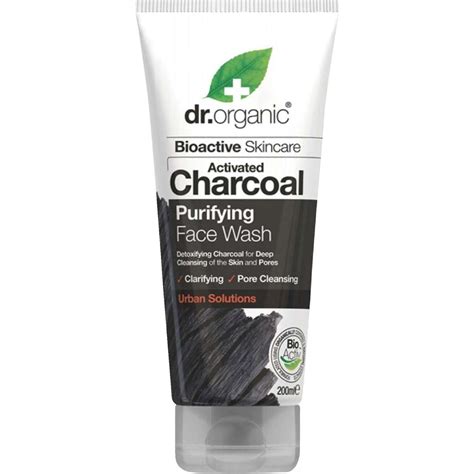 Dr Organic Face Wash Activated Charcoal 200ml Woolworths