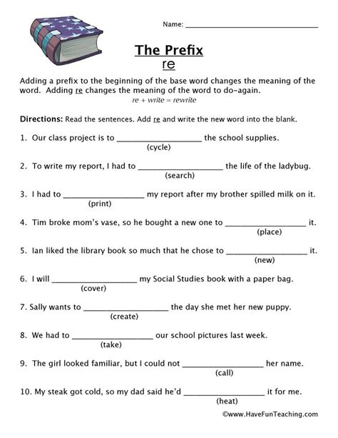 Prefix And Suffix Worksheets For Grade Pdf Worksheets Joy