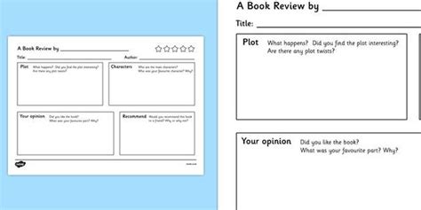 Book Review Writing Template - book review writing template, book