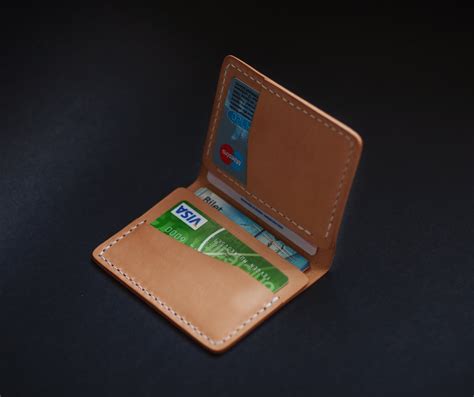 Leather Minimalist Wallet Patternpdf Etsy