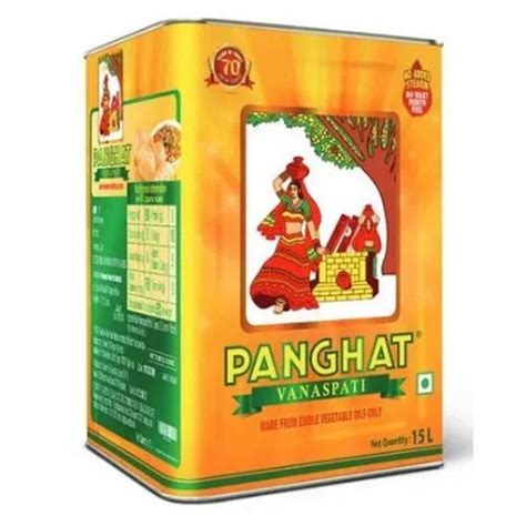 Mono Saturated 15l Panghat Vanaspati Ghee Packaging Type Tin