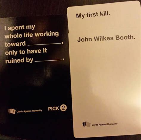 Then everyone else picks one of the white cards from their hand to submit the funniest (and. 20 Hilarious Yet Twisted 'Cards Against Humanity' Answers - Funny Gallery | eBaum's World