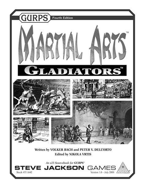 Gurps Martial Arts Gladiators Steve Jackson Games Gurps Fourth