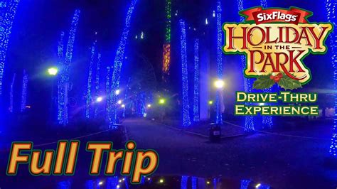 Holiday In The Park Drive Thru Experience 4k Full Trip Six Flags