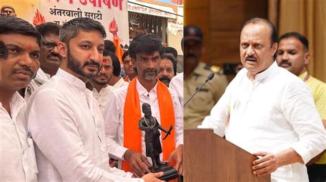 Ajit Pawar Son Jay Pawar Meets Manoj Jarange Patil Before Barmati Lok Sabha Voting Jay Pawar