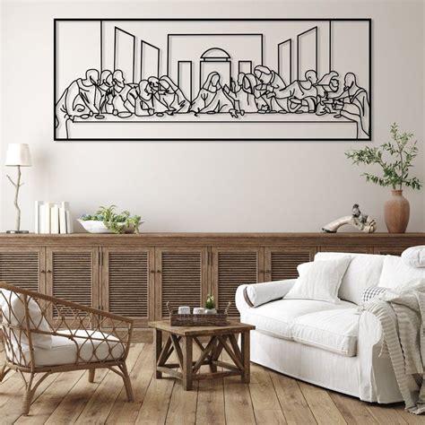 Jesus Last Supper Metal Wall Art By Leonardo Da Vinci Artwork Etsy
