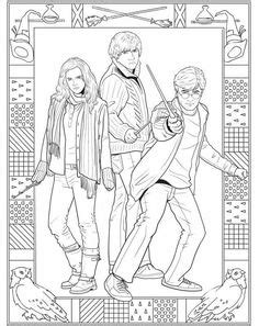 From the trio protagonists, harry potter, hermione granger, and ron weasly, to the half blood giant, hagrid. Coloring Pages Of Harry Potter Characters at GetDrawings ...