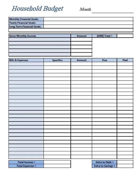 19 Free Household Budget Templates Ms Office Documents