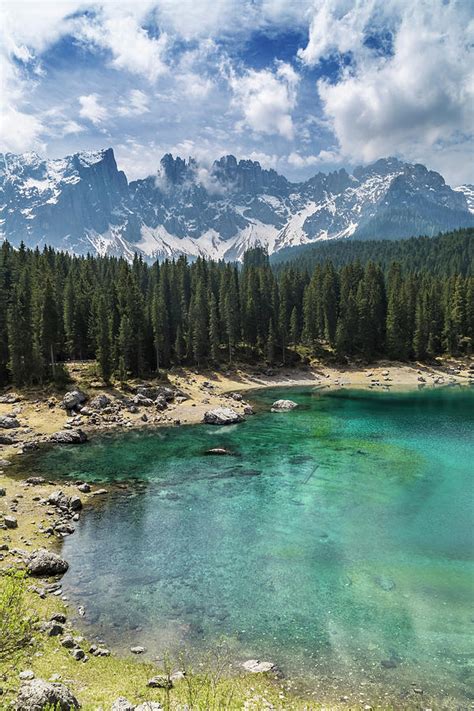 South Tyrol Beautiful Karersee Lake Photograph By Melanie Viola Fine