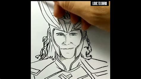 Very Easy How To Draw Loki From Avengers Learn Drawing Tutorial