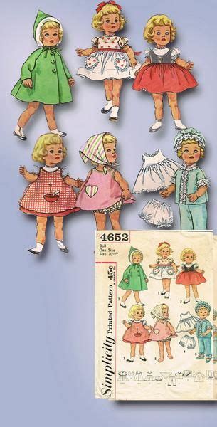 Simplicity Pattern 4652 Charming Doll Clothes Pattern For A 20 12