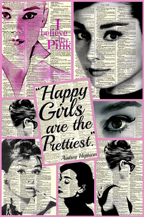 My Creation Audrey Hepburn I Believe In Pink Collage ~ By Ladee Pink