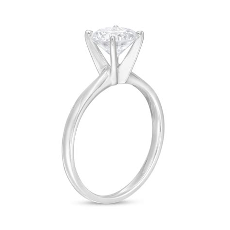 1 12 Ct Tw Certified Diamond Solitaire Engagement Ring In 14k White